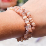 Roze maansteen splitstenen armband - Crystal Cave