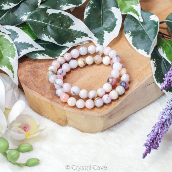 Roze opaal kogelarmband - Crystal Cave