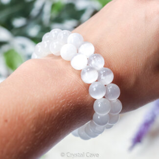 Seleniet 10mm armband - Crystal Cave