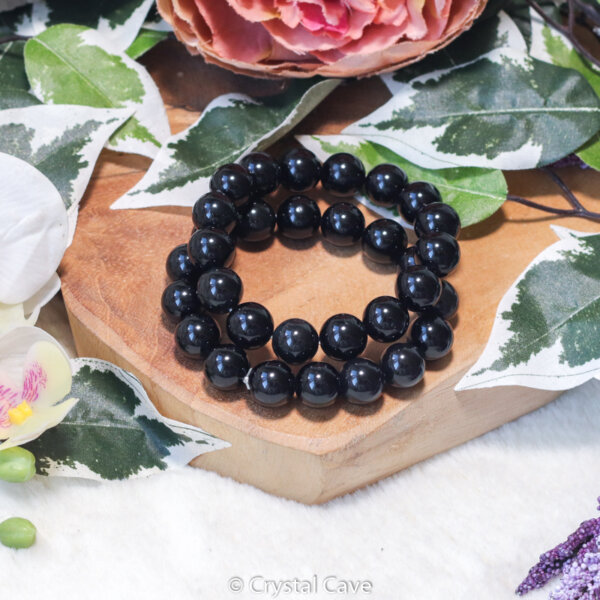 Zwarte obsidiaan kristallen armband - Crystal Cave