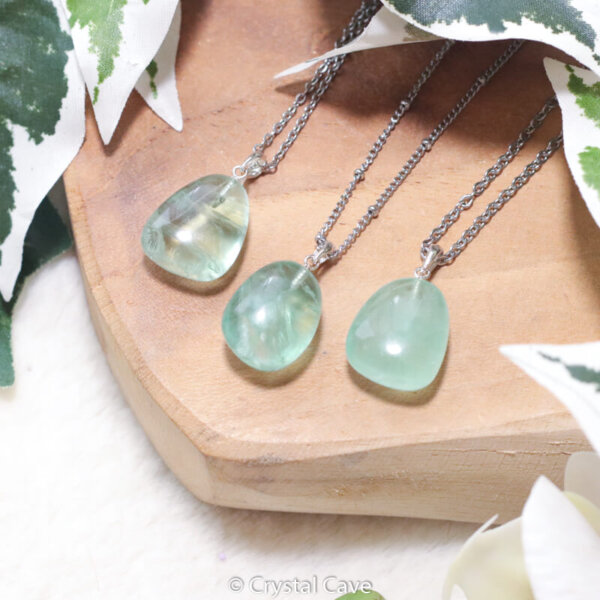 Groene fluoriet edelsteen ketting - Crystal Cave