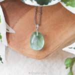 Groene fluoriet zilveren ketting - Crystal Cave