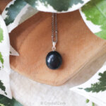 Obsidiaan zilveren ketting - Crystal Cave