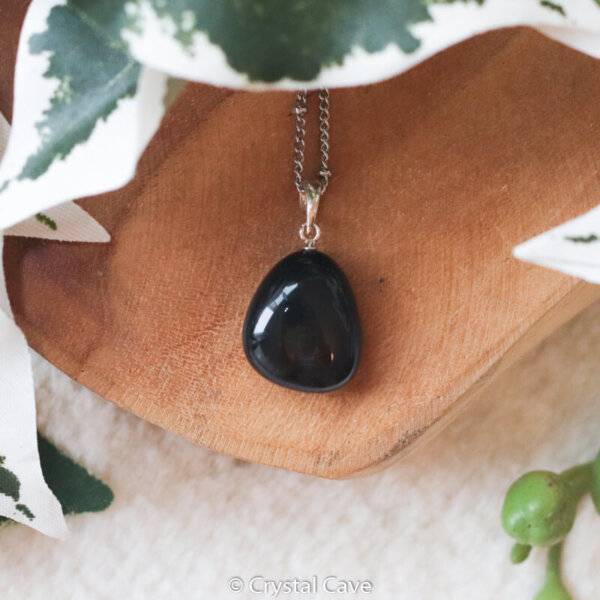 Regenboog obsidiaan zilveren ketting - Crystal Cave