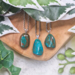 Parrot wing chrysocolla 925 zilver - Crystal Cave