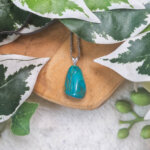 Parrot wing chrysocolla hanger - Crystal Cave