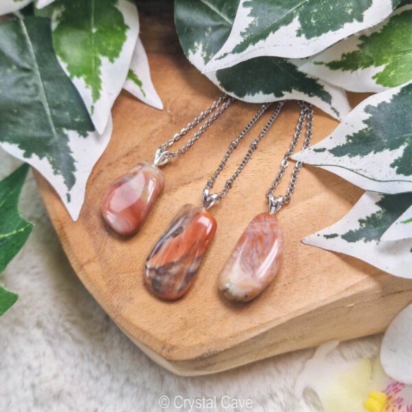 Versteend hout mammoetboom ketting zilver - Crystal Cave