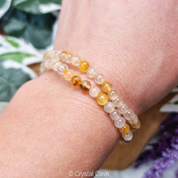 Golden healer 4mm armband - Crystal Cave