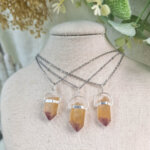 Golden healer amethist zilveren ketting - Crystal Cave