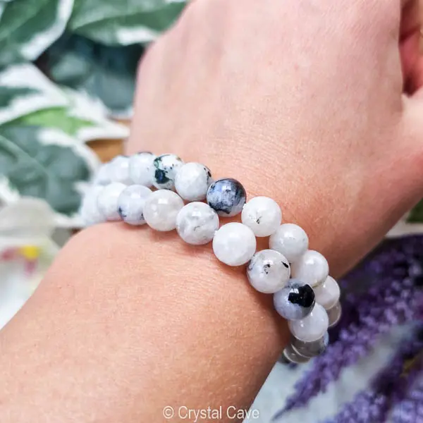 Regenboog maansteen 8mm armband - Crystal Cave