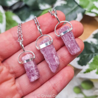 Roze toermalijn punt ketting - Crystal Cave