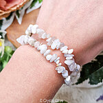 witte agaat splitstenen armband