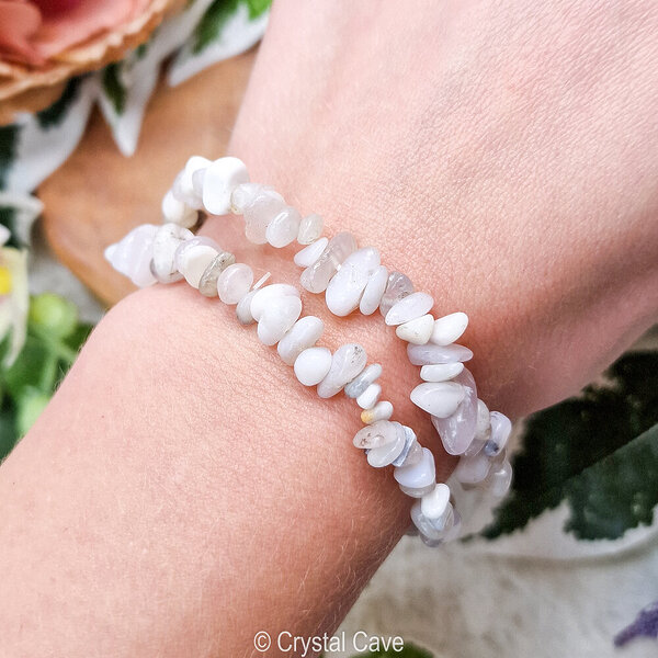 witte agaat splitstenen armband