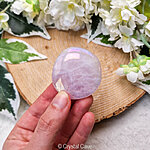 Rozenkwarts angel aura cabochon - Crystal Cave