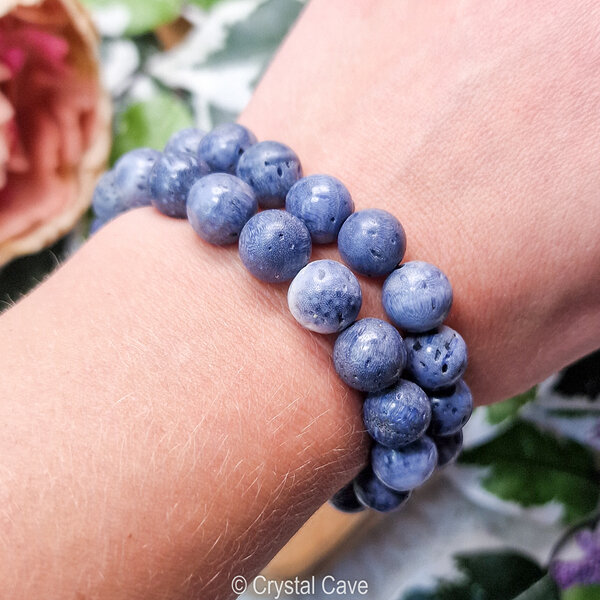 blauw koraal 10mm armband