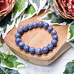 blauw koraal natuursteen armband