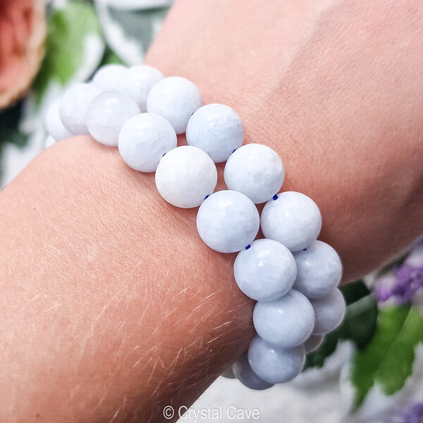 blauwe calciet 10mm armband