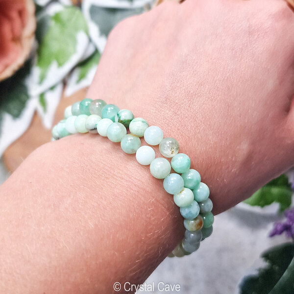 chrysopraas 6mm armband