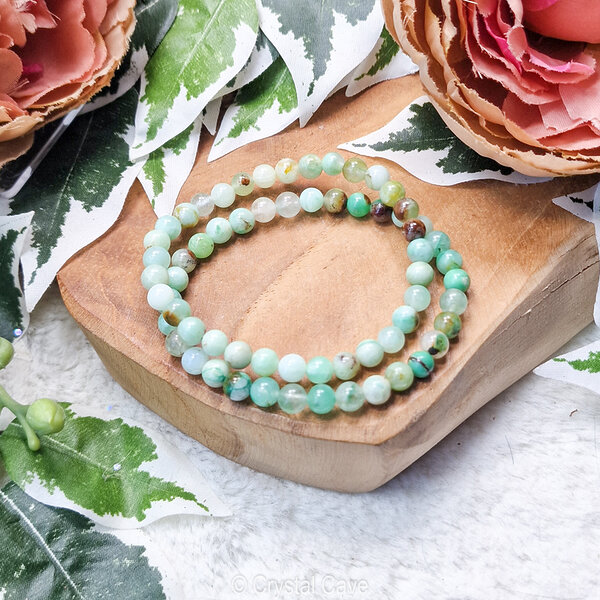 chrysopraas kogelarmband