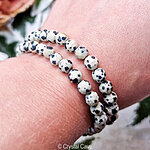 dalmatier jaspis 6mm facet armband