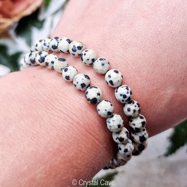 dalmatier jaspis 6mm facet armband