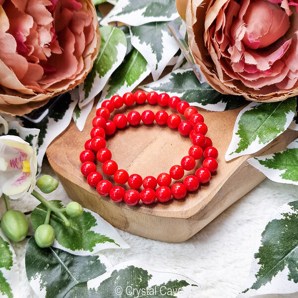 fossiel rood koraal powerbeads