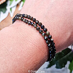 goud obsidiaan 4mm facet armband