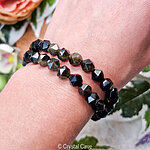 goud obsidiaan edelstenen meditatie armband