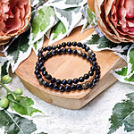 goud obsidiaan gefacetteerde armband