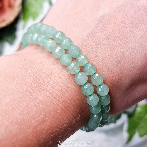 groene aventurijn 6mm facet armband