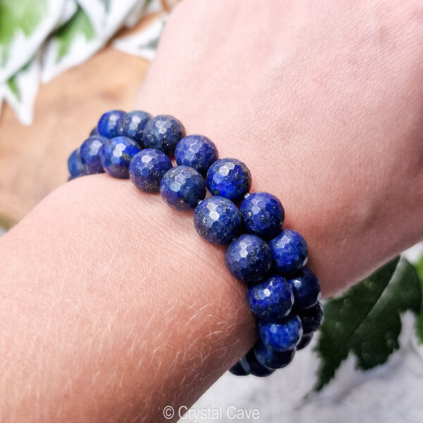 lapis lazuli 10mm facet armband