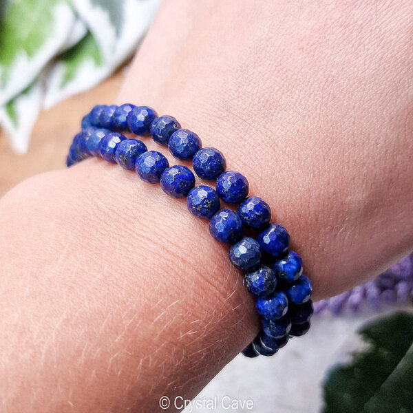 lapis lazuli 6mm facet armband