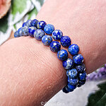 lapis lazuli 8mm facet armband