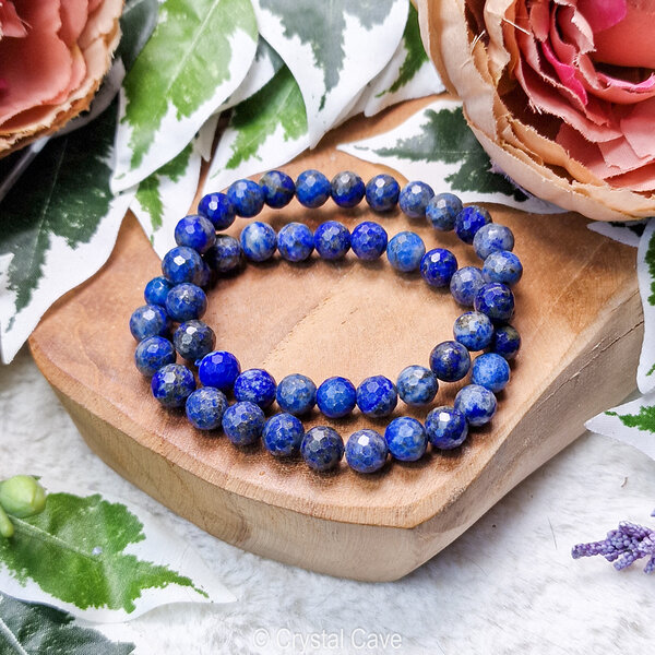 lapis lazuli vlakjes armband