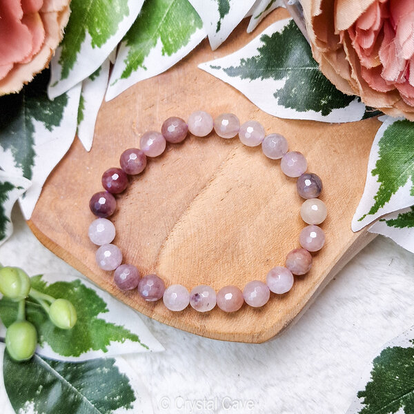 lavendel chalcedoon facet geslepen armband