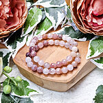 lavendel chalcedoon vlakjes armband