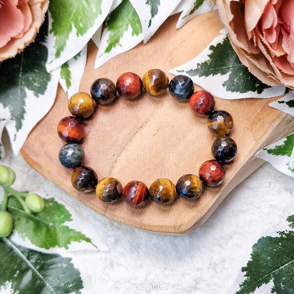 tijgeroog rode tijgeroog en valkenoog natuurlijke edelstenen armband