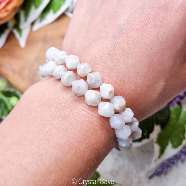 witte agaat edelstenen meditatie armband