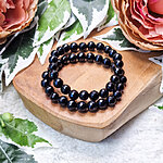 zwarte obsidiaan vlakjes armband