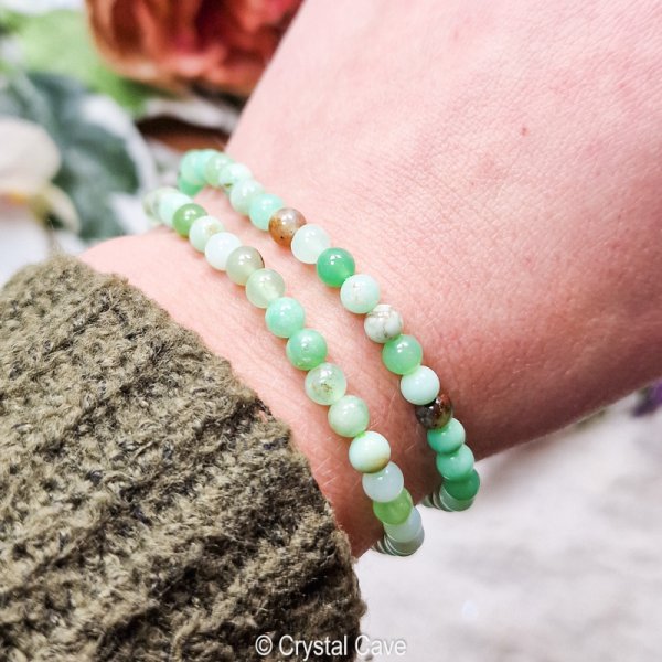 chrysopraas 4mm armband